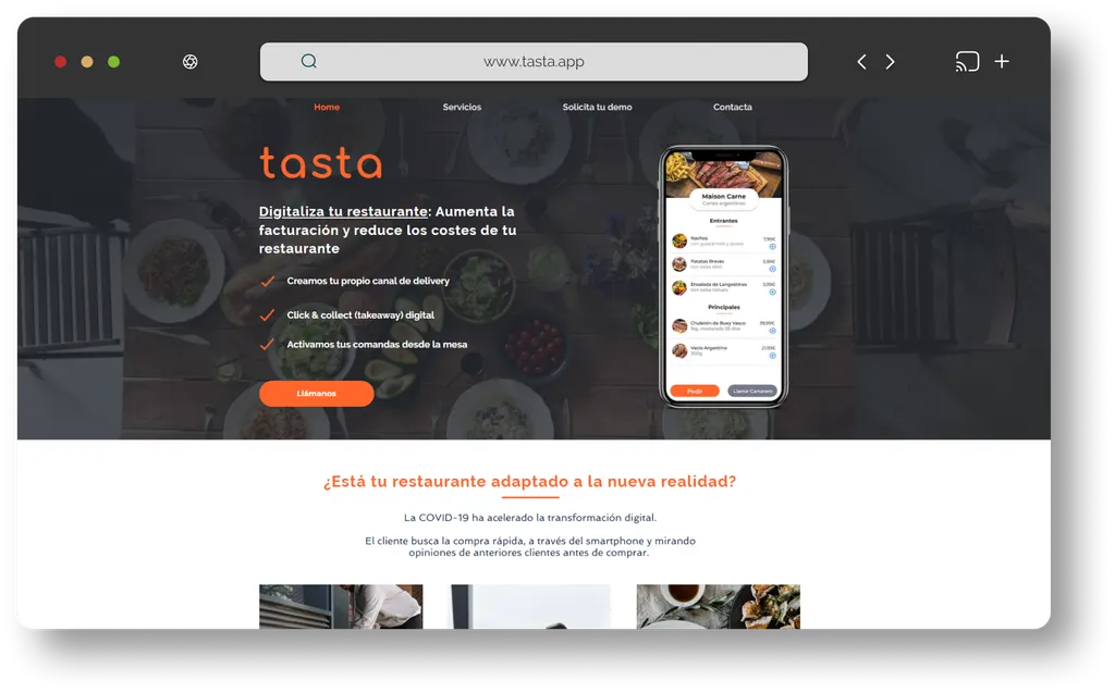 Tasta — Table ordering connected to kitchen and POS