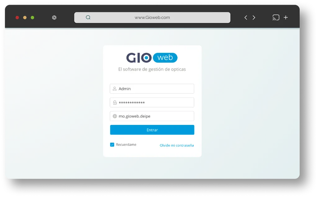 GioWeb — Nettleserbasert styringssystem for optikere